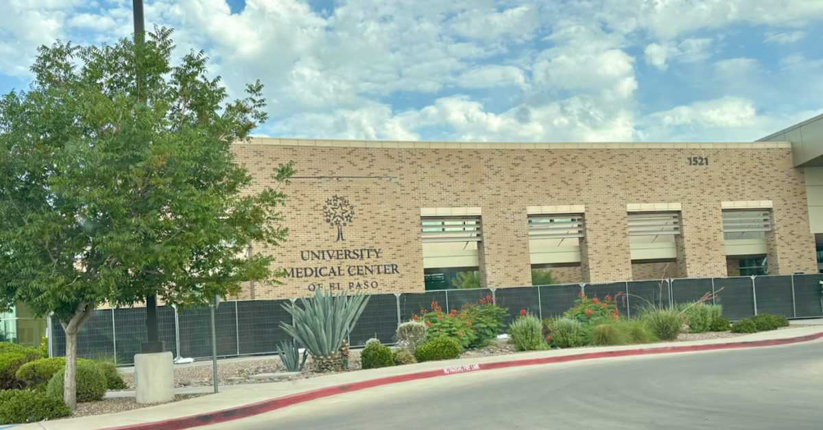University Medical Center of El Paso’s facility exterior.